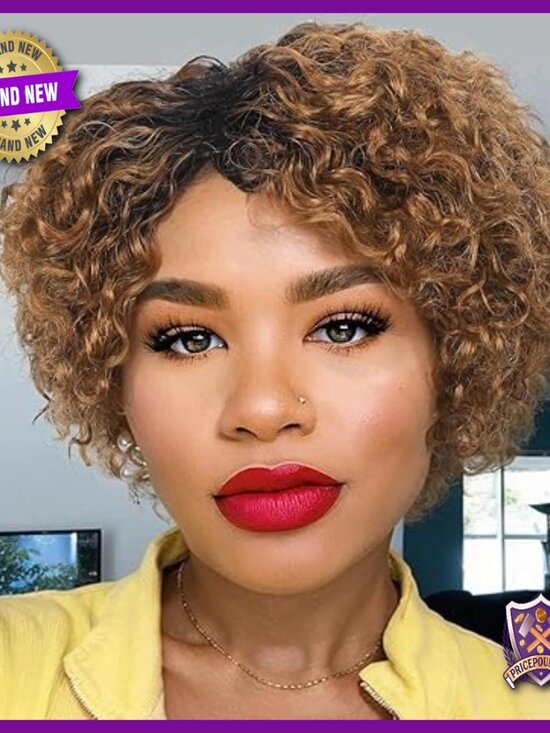 Short Pixie Cut Human Hair Wig Glueless Lace Front Natural Hairline